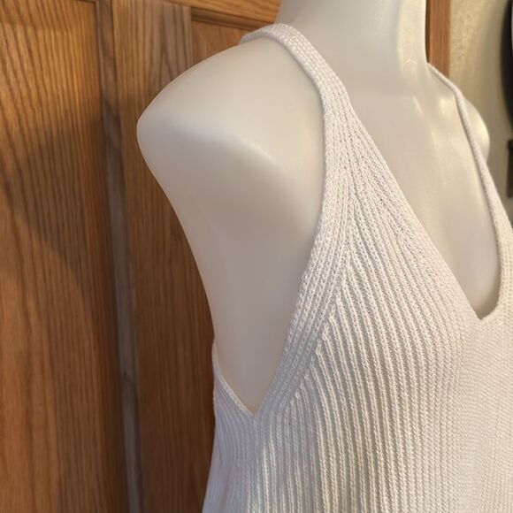 HELMUT LANG Ribbed Racerback Sweater Knit Tank Top - Picture 6 of 11